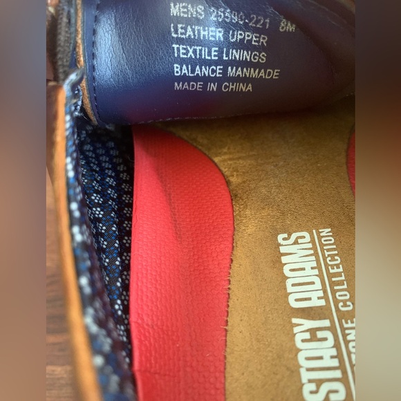 STACY ADAMS Karcher Monk Strap Cognac Size 8 M - Picture 7 of 9